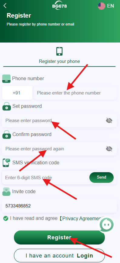 bg678 register