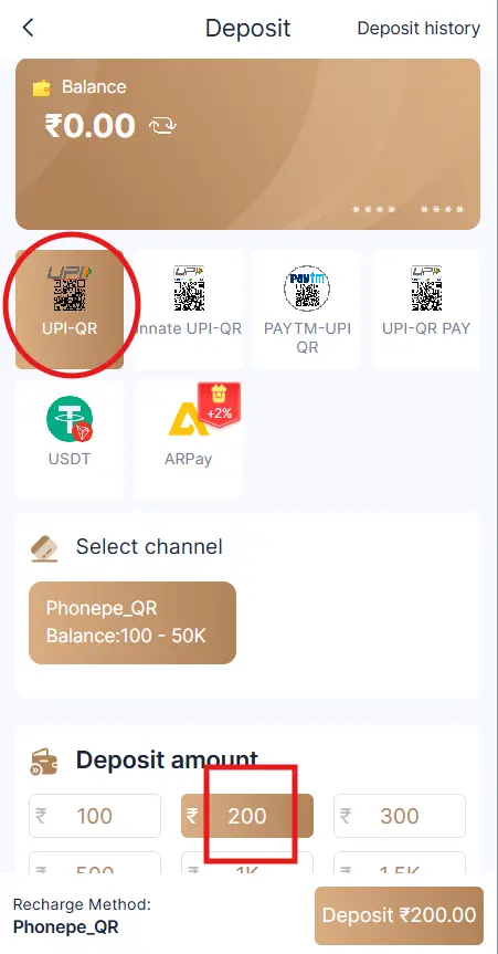 how to deposit in bigmumbai step 3